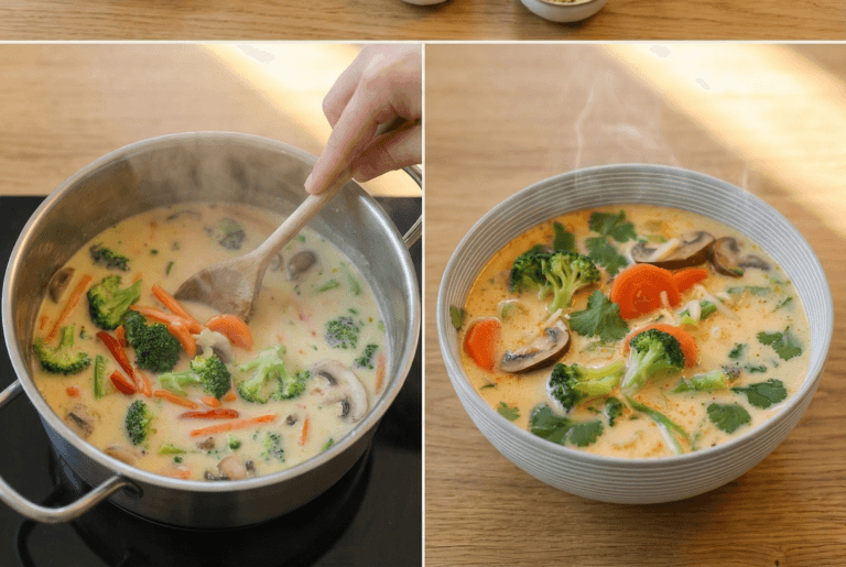 Kokos-Gemüsesuppe mit Curry