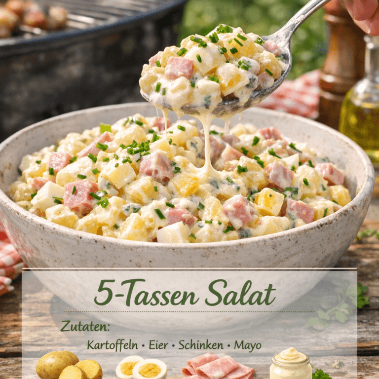5-Tassen-Salat mit Kartoffeln und Ei