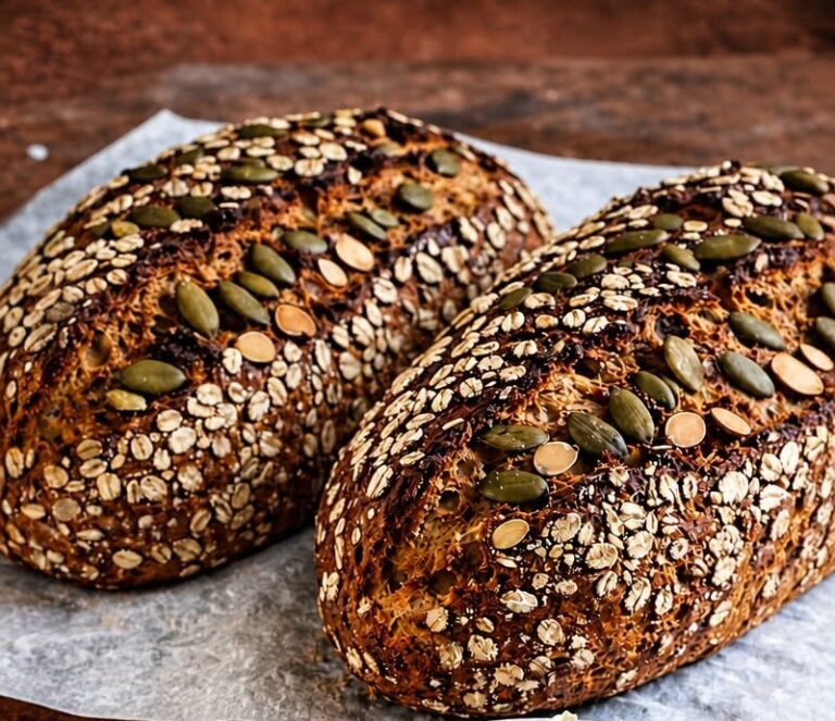 Haferbrot mit Quark ohne Hefe und knuspriger Kruste