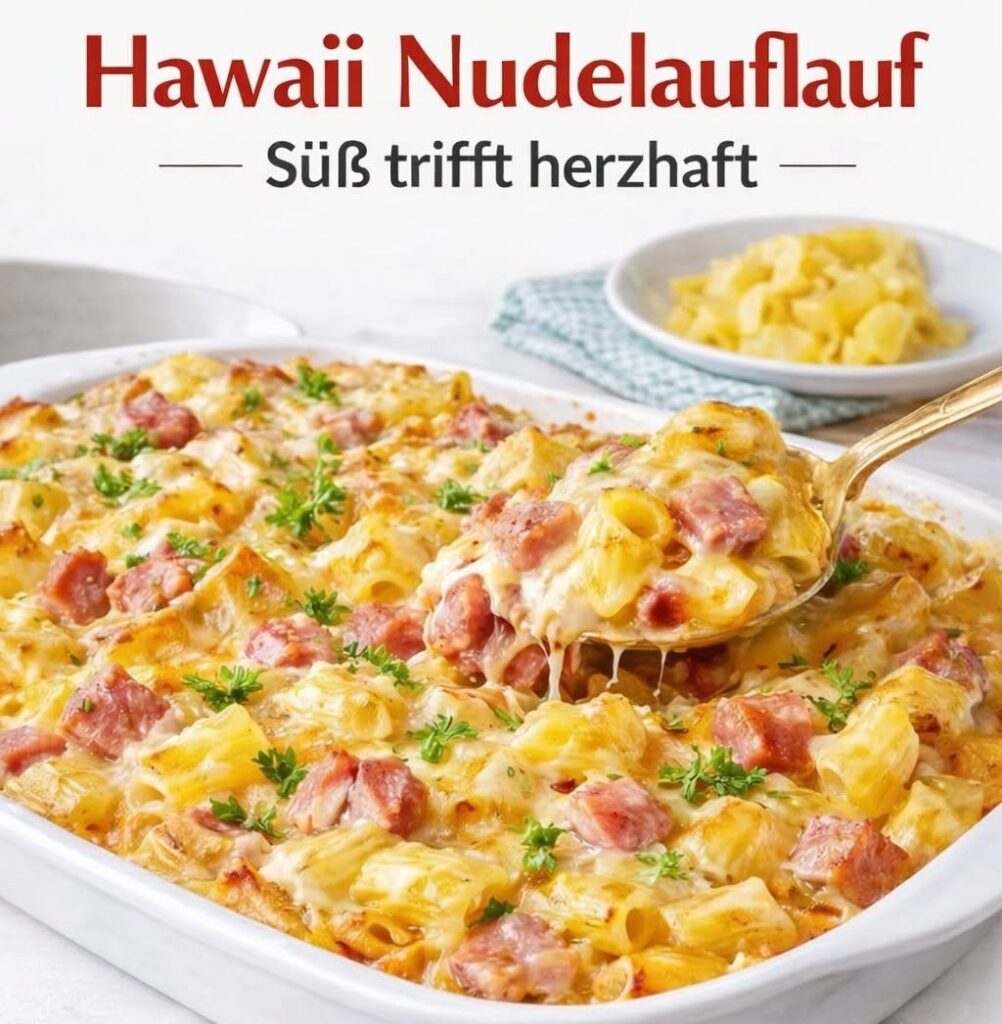 Käse-Lauch-Nudelauflauf mit Hackfleisch und goldbrauner Käsekruste