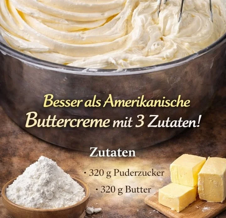 Buttercreme mit drei Zutaten