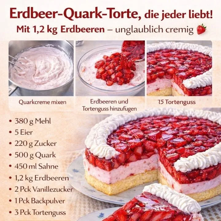 Erdbeer-Quarkkuchen ohne Backen