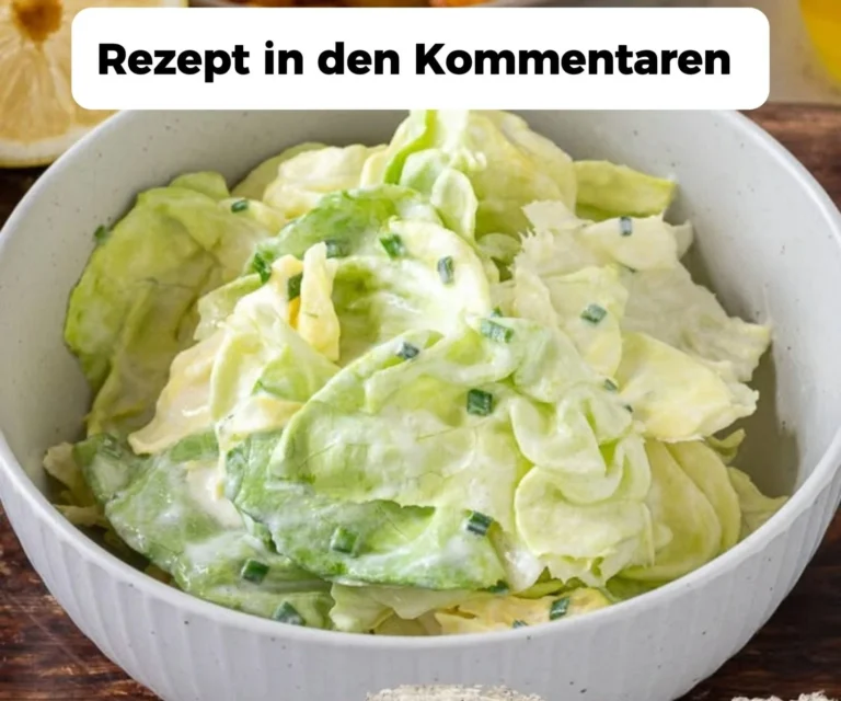 Kopfsalat mit Sahne-Zitronen-Dressing