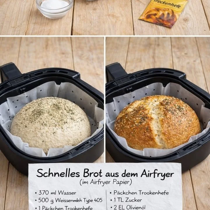 Brot aus dem Airfryer mit Hefe