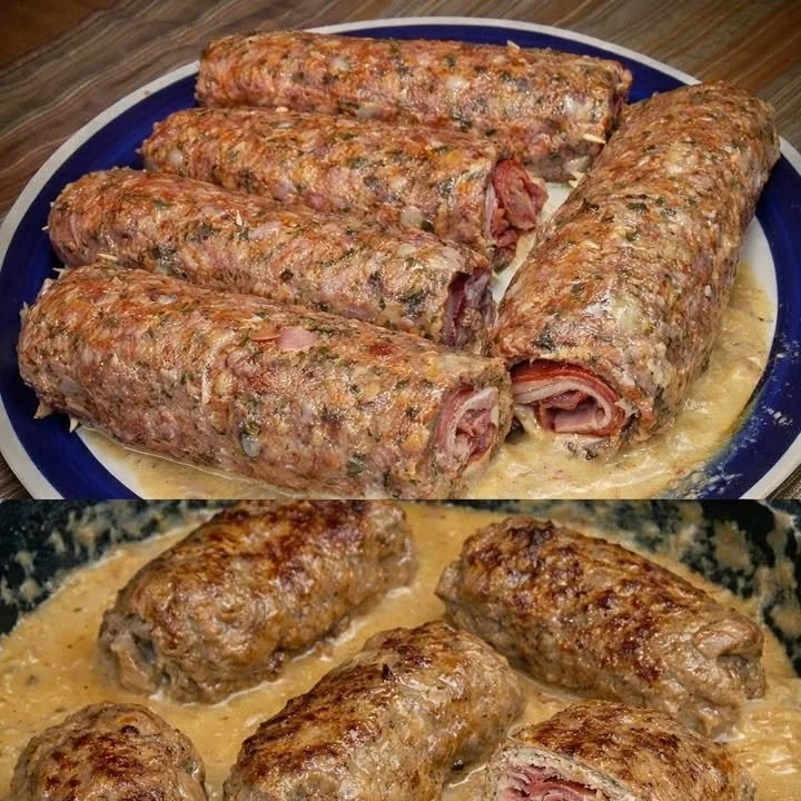 Hackrouladen mit Schwarzwälder Schinken
